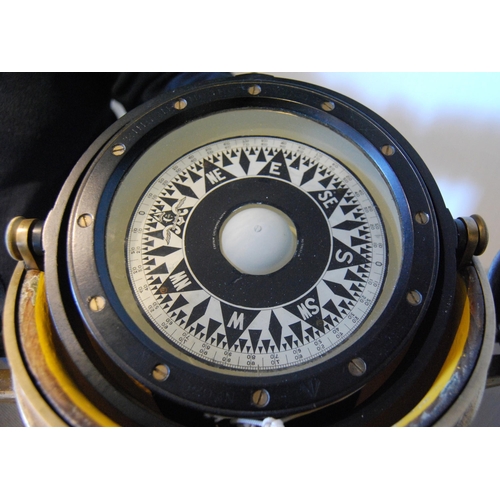 319 - Navy Interest: Patent gimble compass by E Dent & Co., London, inscribed to the centre 'Captain C... 