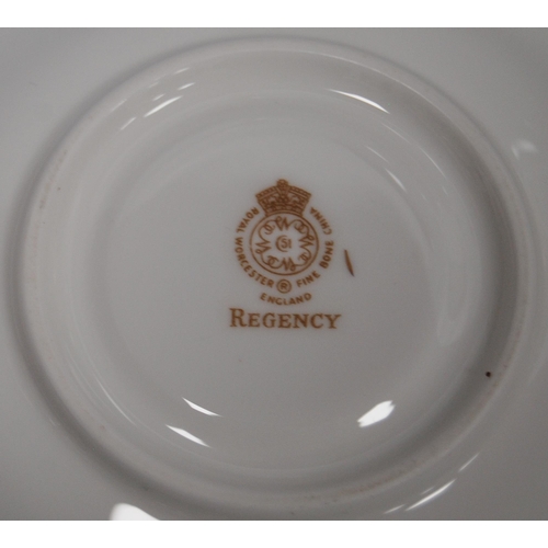 209 - Royal Worcester 'Regency' pattern cobalt blue tea, coffee and dinner set comprising two tureens, ova... 