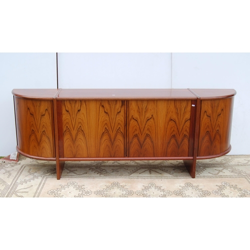 361 - Retro Danish simulated rosewood dining room suite after Niels Otto Møller (Danish, 1920 - 1982) comp... 