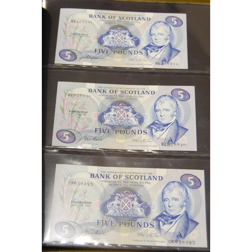 158 - Collection of Bank of Scotland £5 banknotes from 1970 to 1994, signatures to include Polwarth/Walker... 