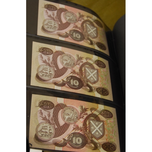 159 - Collection of Bank of Scotland £10 banknotes from 1974 to 1994 last prefix, signatures to include Cl... 