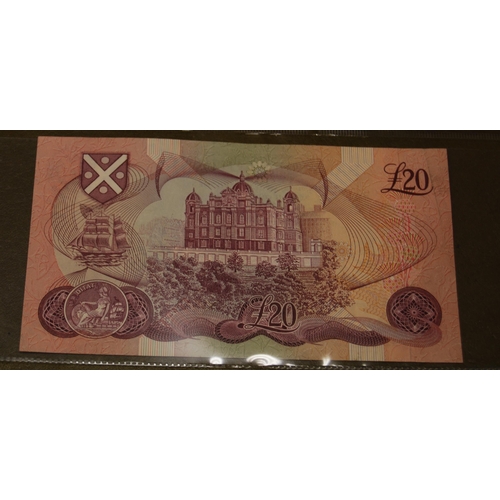 160 - Three Bank of Scotland £20 banknotes, 132-1 issued October 1st 1970, signed Polwarth/Walker, no. A00... 