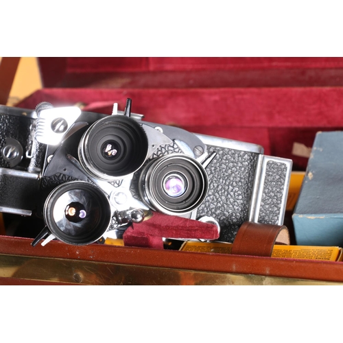 393 - Paillard Bolex H8 Reflex cine camera with 36mm, 12.5mm and 5.5mm lenses, serial number 211771, in fi... 