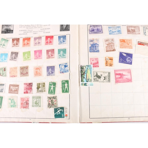 464 - Stamp collection held across three albums, mostly 20th century material including GB, JAPAN, USA, et... 