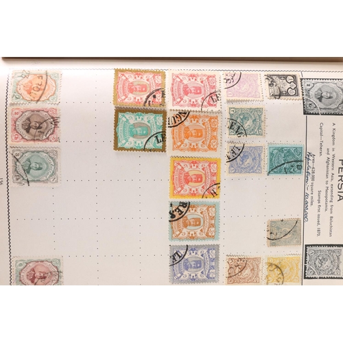 465 - Stamp collection held in a red Movaleaf album, mostly 20th century material including SAAR, RUSSIA, ... 