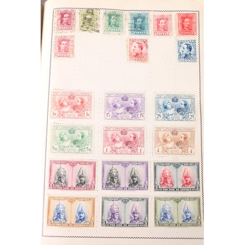 465 - Stamp collection held in a red Movaleaf album, mostly 20th century material including SAAR, RUSSIA, ... 