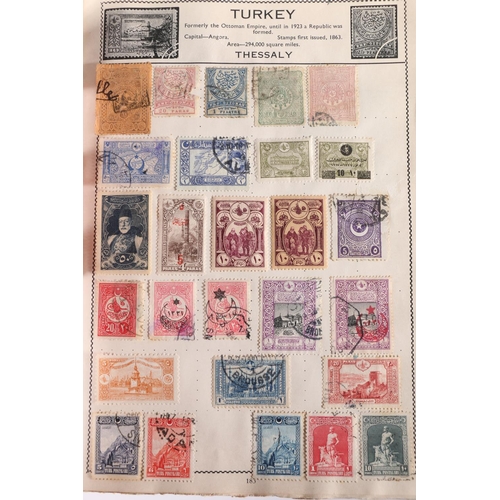 465 - Stamp collection held in a red Movaleaf album, mostly 20th century material including SAAR, RUSSIA, ... 