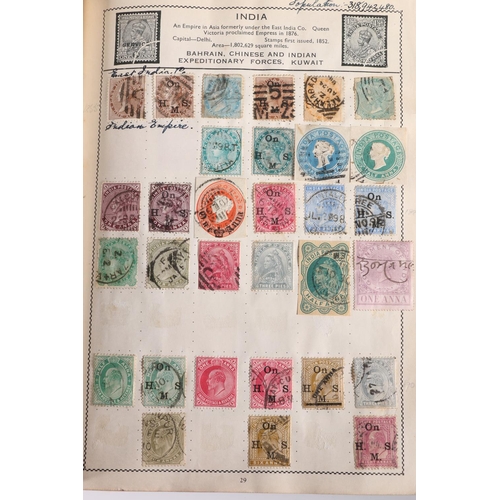 465 - Stamp collection held in a red Movaleaf album, mostly 20th century material including SAAR, RUSSIA, ... 