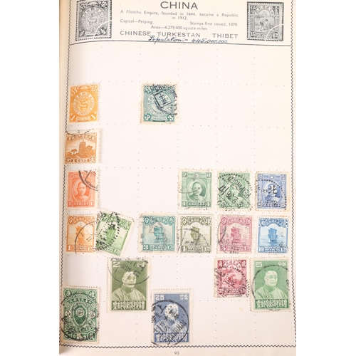 465 - Stamp collection held in a red Movaleaf album, mostly 20th century material including SAAR, RUSSIA, ... 