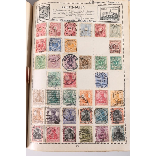 465 - Stamp collection held in a red Movaleaf album, mostly 20th century material including SAAR, RUSSIA, ... 