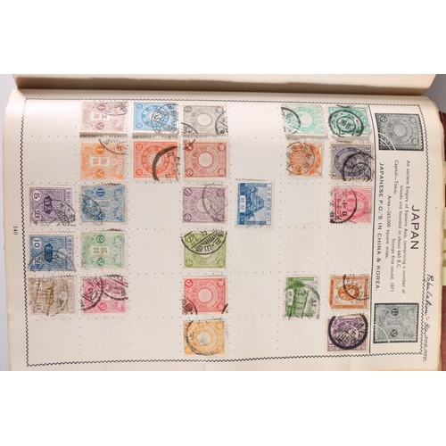 465 - Stamp collection held in a red Movaleaf album, mostly 20th century material including SAAR, RUSSIA, ... 