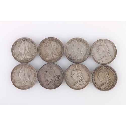 563 - UNITED KINGDOM Queen Victoria (1837-1901) silver crowns including 1890 x4, 1894 LVII, 2895 LIX, 1896... 