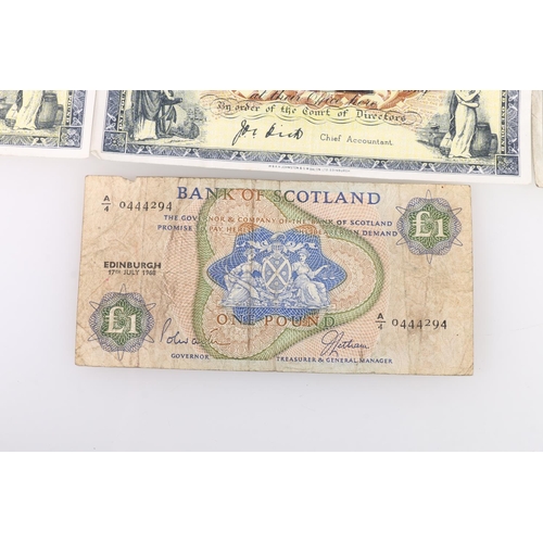 571 - THE COMMERCIAL BANK OF SCOTLAND LIMITED  consecutive run of three one pound £1 banknote 1... 