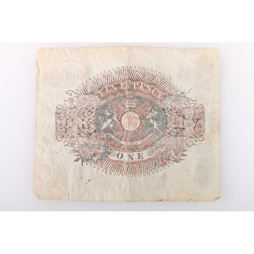 580 - 19th century Scottish Provincial twenty shilling banknote of Stornoway, Shetland Islands, circa 1820... 