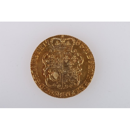 713 - UNITED KINGDOM George III (1760-1820) gold guinea 1786 S3728, GEF, 8.4g gross.