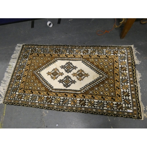 482 - Modern brown and cream Eastern rug