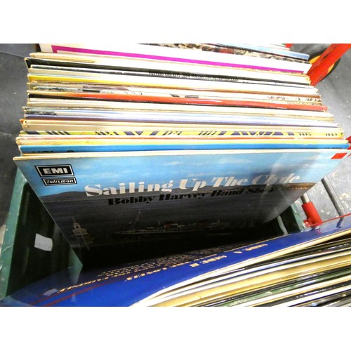 169 - Large crate of various LP records to include country dancing.