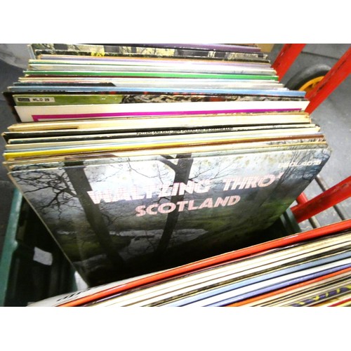 169 - Large crate of various LP records to include country dancing.