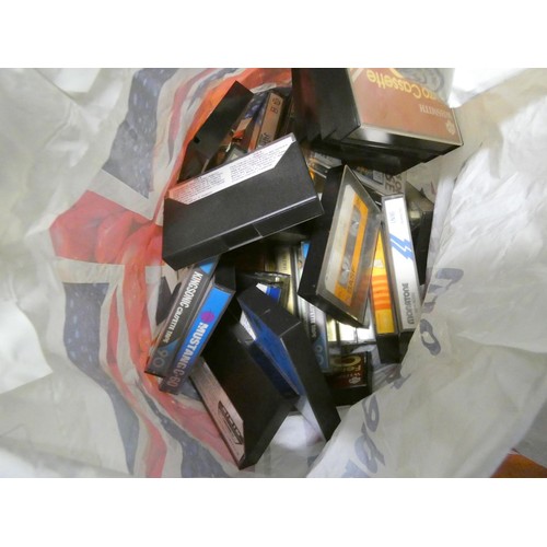 189 - Two large bags of cassettes mainly Classical.