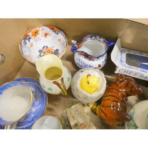 278 - Large box of various tea ware etc including Poole