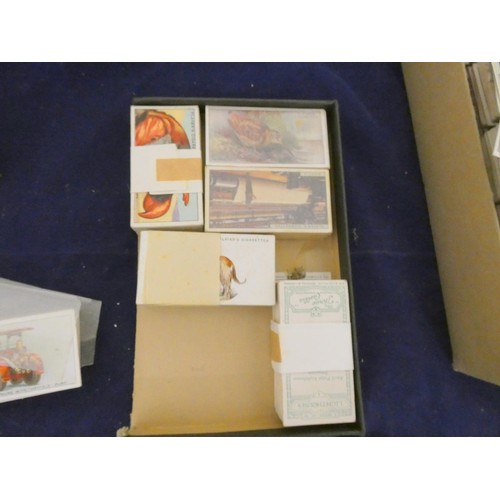 343 - Large box of cigarette cards, Trains, Space, mainly Churchman's, Wills, Players