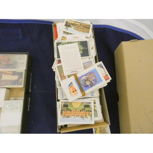 343 - Large box of cigarette cards, Trains, Space, mainly Churchman's, Wills, Players