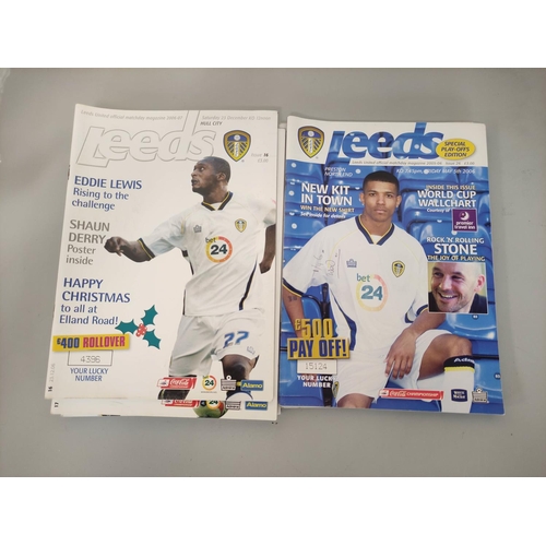 306 - Carton containing a large collection of Leeds United football programmes dating from the 2006 to 201... 