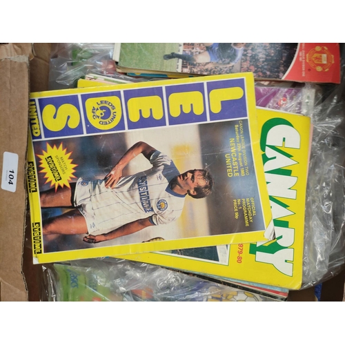 308 - Carton containing a large collection of mixed football programmes mostly Leeds United but also to in... 