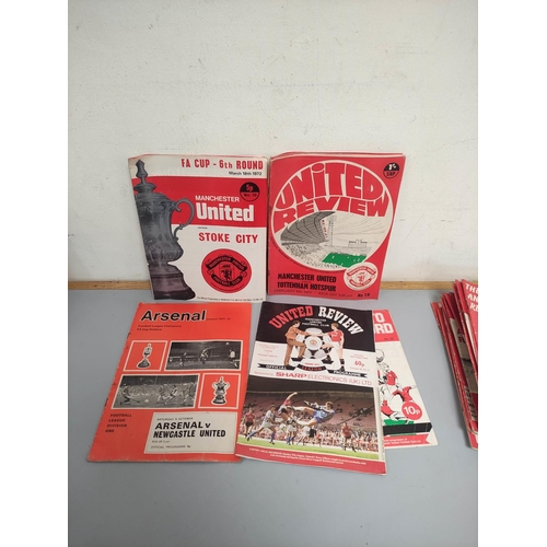 309 - Collection of Liverpool FC and Manchester United football programmes to include 26 1970s Anfield Rev... 