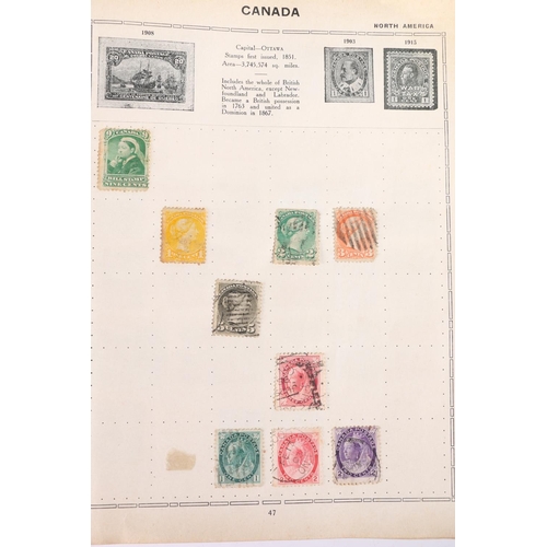 463 - Stamp collection held in two albums including AUSTRALIA, CHINA, CANADA, FRANCE, GERMANY, GB, HONG KO... 