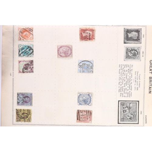 463 - Stamp collection held in two albums including AUSTRALIA, CHINA, CANADA, FRANCE, GERMANY, GB, HONG KO... 