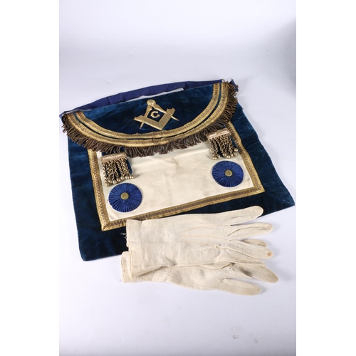 742 - Masonic interest, a briefcase containing Lodge Waverley 697 jewel, two aprons, cuffs, ephemera etc.