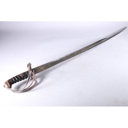 807 - Early 20th century sword, the etched blade by Hawkes of Savile Road with Prince of Wales 3rd Dragoon... 