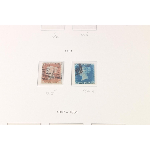 475 - GB stamp collection of used material from 1841- to include QV 2d blue pair imperf, an 1841 2d blue i... 