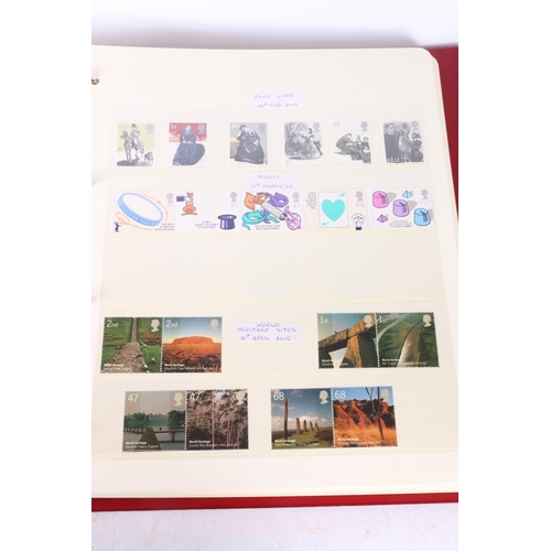 491 - One Westminster Mint red leatherette album of GB mint stamps spanning 2000-2008 including Olympic Ga... 