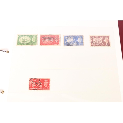 493 - Three Westminster Mint red leatherette albums of GB stamps spanning 1937-1987 including George VI KG... 