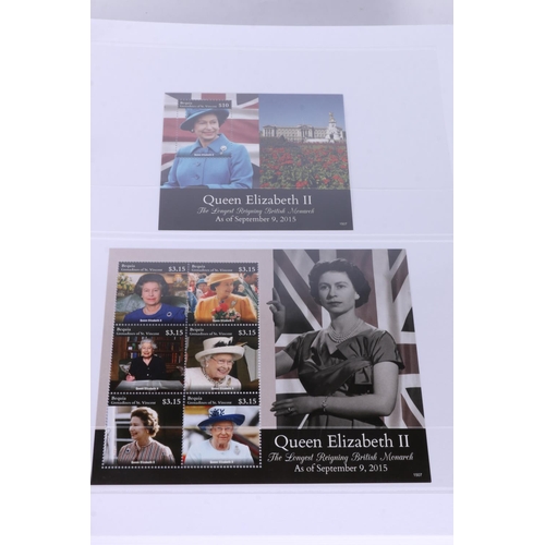 501 - Benham stamp collection 'Her Majesty Queen Elizabeth II Long to Reign Over Us' held in one purple le... 