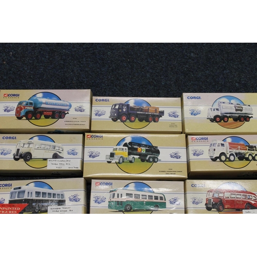 32 - Fourteen Corgi Classics diecast model vehicles including 97018 Dundee Corporation, 97363 Edinburgh C... 