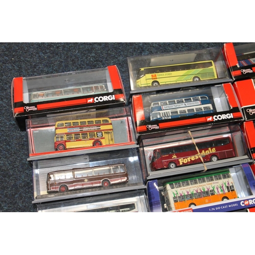 34 - Sixteen Corgi The Original Omnibus Company diecast bus models including OM43307 Dunn Line, OM43313 M... 