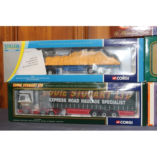 41 - Corgi 1:50 scale diecast articulated lorry models including CC10601 Road Services Caledonian Ltd, 76... 