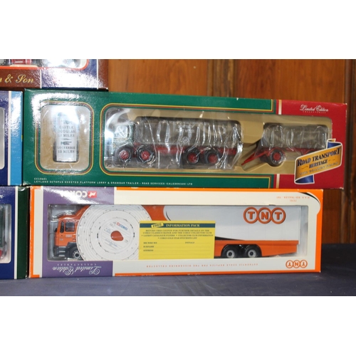 41 - Corgi 1:50 scale diecast articulated lorry models including CC10601 Road Services Caledonian Ltd, 76... 