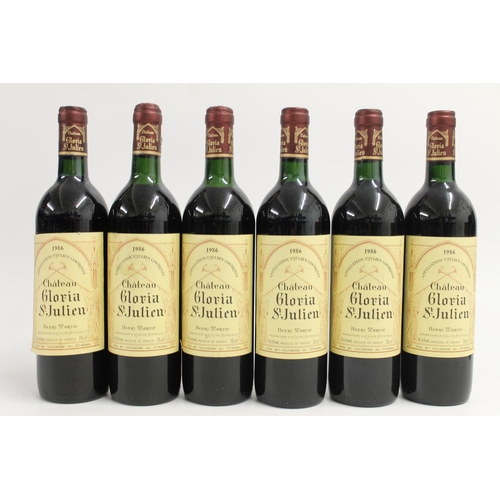 347 - Six bottles of CHATEAU GLORIA ST JULIEN 1986, Henri Martin, 75cl 12.5% abv. (6)