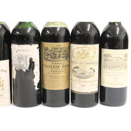 354 - Seven bottles of vintage wine CHATEAU LA CARDONNE 1983 Medoc 75cl no abv. stated, CHATEAU SE CAMENSA... 