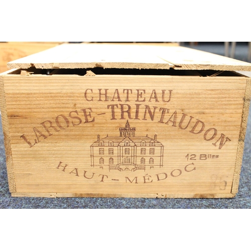 360 - Case of CHATEAU LAROSE TRINTAUDON 1985, 75cl no abv. stated, OWC original wood crate. (12)