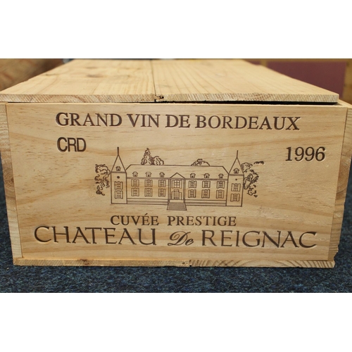 361 - Case of CHATEAU DE REIGNAC 1996 grand vin de Bordeaux superieur cuvee prestige, 75cl 12.5% abv. in o... 