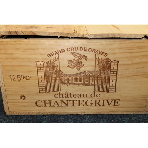 362 - Case of CHATEAU DE CHANTEGRIVE 1999 Grand cru de Graves 75cl 12.5% abv. in original wood crate OWC. ... 