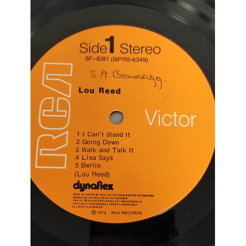 419 - Collection of Rock & Alternative Lps mostly by Lou Reed to include a Lou Reed Canadian 1972 pres... 