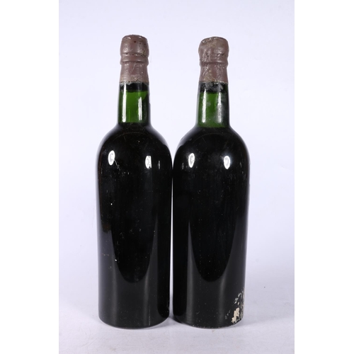 344 - Two bottles of COCKBURN's 1955 vintage port, no lables, the capsules 'John Harvey & Sons Ld Bris... 