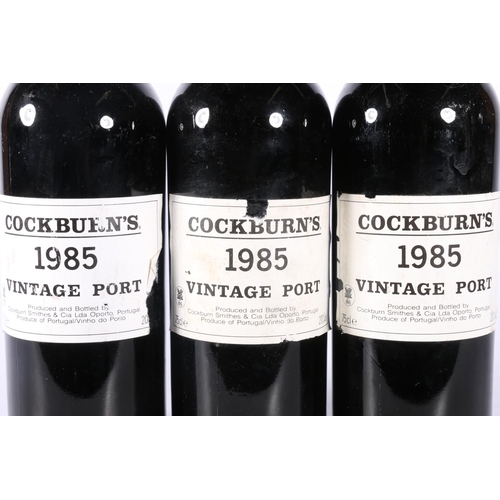 345 - Three bottles of COCKBURN'S 1985 vintage port, 75cl 20% abv. (3)