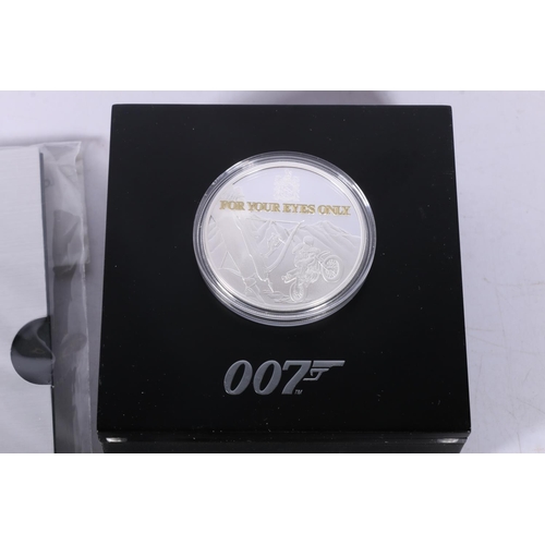 605 - The Perth Mint Australia TUVALU Queen Elizabeth II (1952-2022) ounce silver proof For Your Eyes Only... 